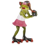 Figurka dekoracyjna żaba żabka tenisistka tenis 15x9x9,5  175562