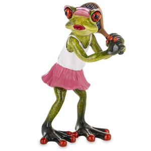 Figurka dekoracyjna żaba żabka tenisistka tenis 15x9x9,5  175562