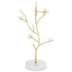 Stojak na biżuterię drzewko dekoracyjne marmurowa podstawa 30x15x13 181531