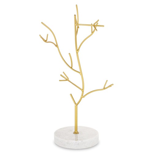 Stojak na biżuterię drzewko dekoracyjne marmurowa podstawa 30x15x13 181531