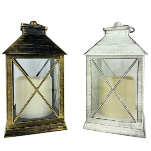 Lampion led latarenka świeca latarnia lampa tylko biel 20cm