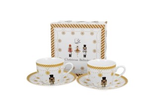 Pl 2 Filiż. Espresso Ze Spodkami Christmas Baller