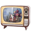 Dekoracja Mikołaj w telewizorze z pozytywką Led 17,5x21x12 181029