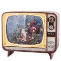 Dekoracja Mikołaj w telewizorze z pozytywką Led 17,5x21x12 181029