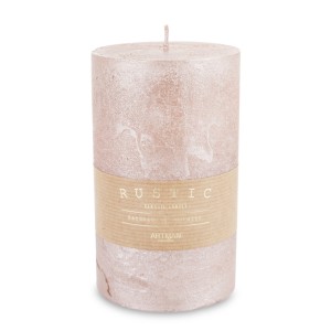 Pl Rose Gold Rustic Metalic Świeca Walec Duży Fi9