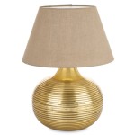 Lampa metalowa lampka nocna stołowa złota 52x40,5x40,5 180097