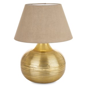Lampa metalowa lampka nocna stołowa złota 52x40,5x40,5 180097