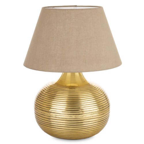 Lampa metalowa lampka nocna stołowa złota 52x40,5x40,5 180097