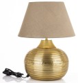 Lampa metalowa lampka nocna stołowa złota 52x40,5x40,5 180097