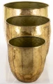 Donica osłonka doniczka doniczki metalowe Kpl. 3 szt 38/31,5/23,5 cm 168311
