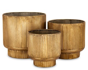 Donica osłonka doniczka doniczki metalowe Kpl. 3 szt 29/24/20,5 cm 175642