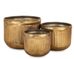 Donica osłonka doniczka doniczki metalowe Kpl. 3 szt 24/19,5/15,5 cm 175641