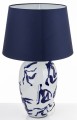 Lampa ceramiczna lampka nocna stołowa biało niebieska 67x43x43 170568