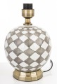 Lampa ceramiczna lampka nocna stołowa beżowo biała 46x28x28 170664