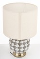 Lampa ceramiczna lampka nocna stołowa beżowo biała 46x28x28 170664