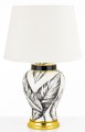 Lampa ceramiczna lampka nocna stołowa biało złota  67x43x43  170667