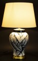 Lampa ceramiczna lampka nocna stołowa biało złota  67x43x43  170667
