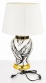 Lampa ceramiczna lampka nocna stołowa biało złota  67x43x43  170667
