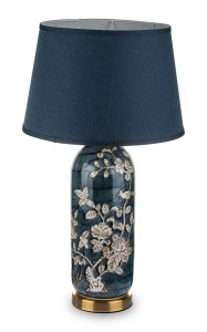 Lampa ceramiczna lampka nocna stołowa zielono czarna 69x38x38 131241