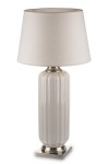 Lampa ceramiczna lampka nocna stołowa  beżowo oliwkowa  91x45x45 83945