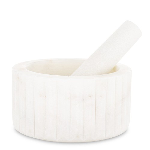 Moździerz marmurowy biały jasny glamour elegancja i funkcjonalność 181543