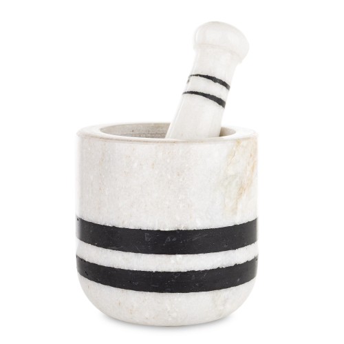 Moździerz marmurowy biały czarny elegancja i funkcjonalność tłuczek 181553