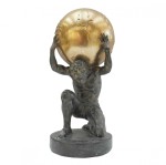 Figurka Atlas dekoracyjna mężczyzna dźwigający kulę ziemską 28,5x15x14 175352