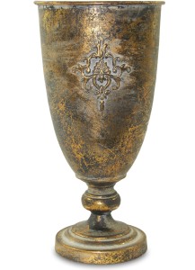 Donica osłonka doniczka wazon metalowy szary 33x17x17 102218