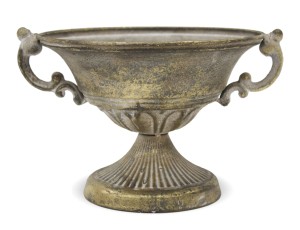 Donica osłonka doniczka wazon metalowy szary 15x24x21 114066