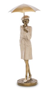 Figurka dekoracyjna kobieta pod parasolem kolekcja family 37x16x16 129621
