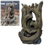 Fontanna dekoracyjna ogrodowa figurka kaskada ogrodowa z oświetleniem led  46x26x18