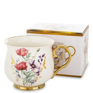 Kubek z porcelany kubek w kwiaty filiżanka do kawy herbaty 430 ml  171914