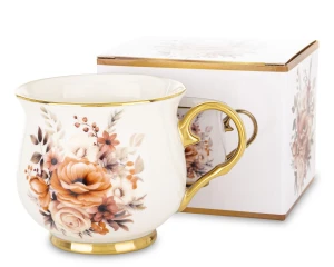 Kubek z porcelany kubek w kwiaty filiżanka do kawy herbaty 430 ml  177410
