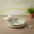 Poidło dla ptaków poidełko ozdoba ogród ceramiczne wiosenne 11x25
