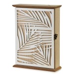 Drewniana skrzynka szafka na klucze jasna 25x19x6,5 HTYK8524