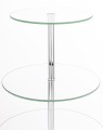 Patera taca metalowa lustro srebrna 3 poziomy 49x29,5x29,5 180092