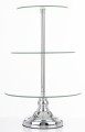 Patera taca metalowa lustro srebrna 3 poziomy 49x29,5x29,5 180092