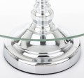 Patera taca metalowa lustro srebrna 3 poziomy 49x29,5x29,5 180092
