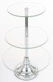 Patera taca metalowa lustro srebrna 3 poziomy 49x29,5x29,5 180092