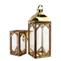 Latarnia drewniana ogrodowa lampion jasny brąz 53/41cm HTO8760