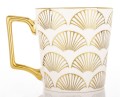 Kubek z porcelany biało złoty w opakowaniu dekoracyjnym 310ml 183583