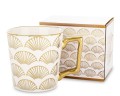 Kubek z porcelany biało złoty w opakowaniu dekoracyjnym 310ml 183583