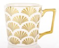 Kubek z porcelany biało złoty w opakowaniu dekoracyjnym 310ml 183584