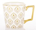 Kubek z porcelany biało złoty w opakowaniu dekoracyjnym 310ml 183585