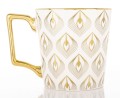 Kubek z porcelany biało złoty w opakowaniu dekoracyjnym 310ml 183585