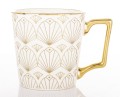 Kubek z porcelany biało złoty w opakowaniu dekoracyjnym 310ml 183586