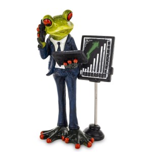 Figurka dekoracyjna żaba żabka finansista bankowiec 15x8,5x7 179503