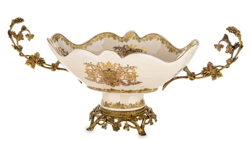 Patera dekoracyjna stylowa kolekcja pałacowa 25x55x25 176095