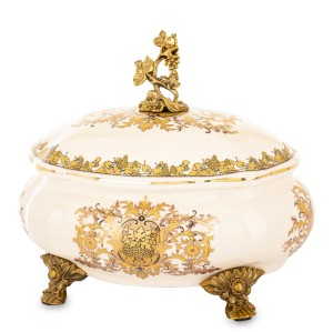 Szkatułka dekoracyjna stylowa kolekcja pałacowa 19x22x17 176086