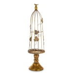 Klatka metalowa dekoracyjna złota 70x18x18cm 168870